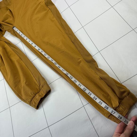 Athleta Pants Womens 4 Mustard Yellow Textured Brooklyn Jogger Sporty Athleisure - Picture 10 of 12